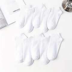 10 Pairs Soft & Lightweight Ankle Socks Women's Stockings