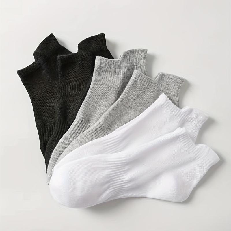 6 Pairs Solid Sports Socks Women's Stockings
