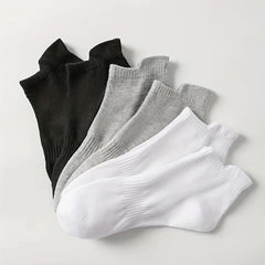 6 Pairs Solid Sports Socks Women's Stockings