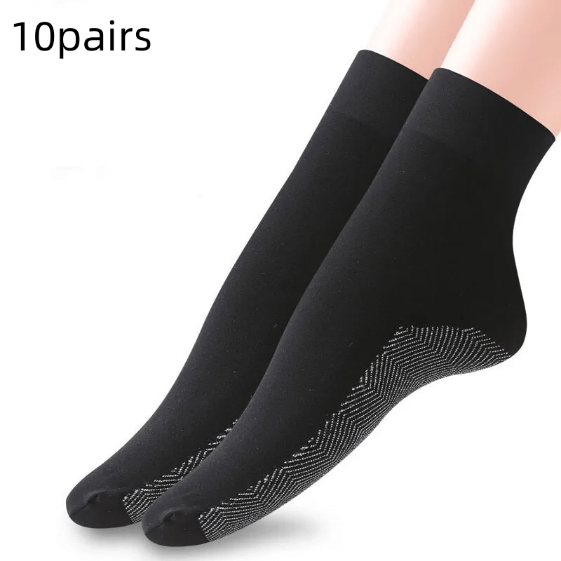 10 Pairs Solid Crew Socks for Women
