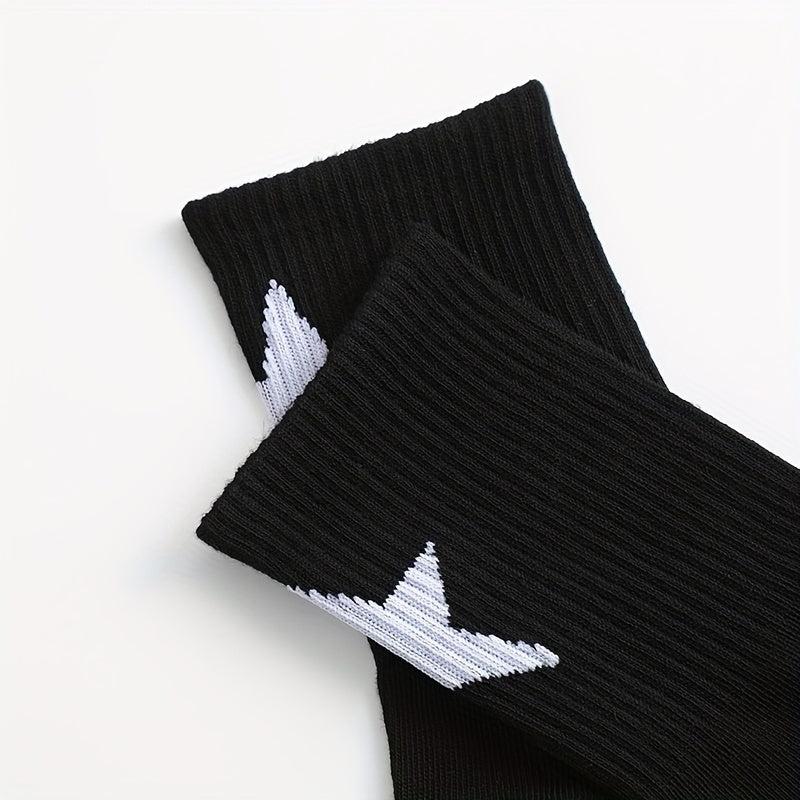 5 Pairs Star Pattern Socks Mid Tube Women's Stockings