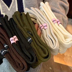 5 Pairs Letter Pattern Mid Tube Socks Women's Stockings