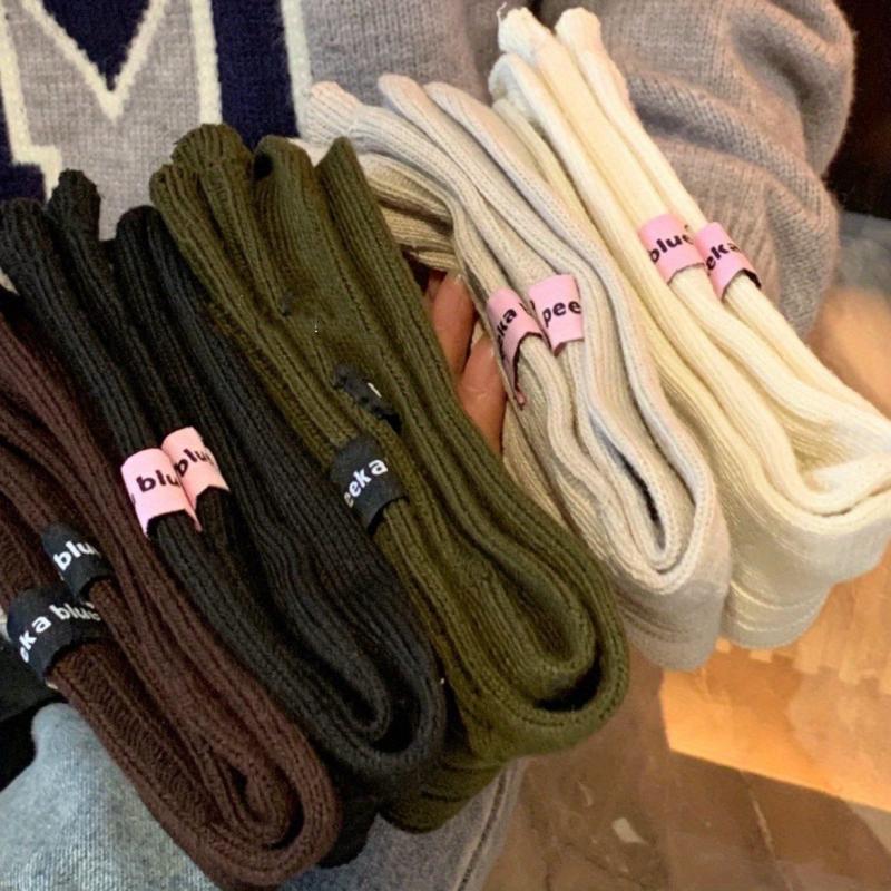 5 Pairs Letter Pattern Mid Tube Socks Women's Stockings