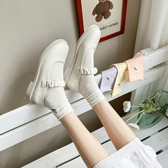 Soft Cotton Ankle Socks Floral Pattern Women's Stocking
