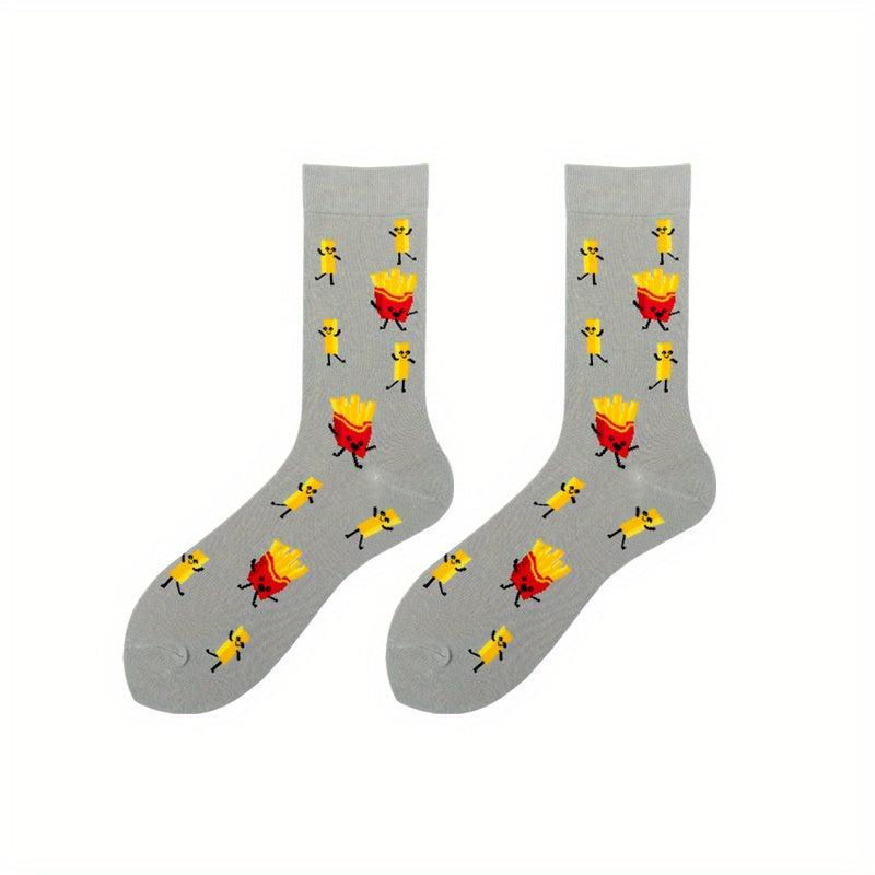 Cartoon Print Socks Women's Mid Tube Stockings