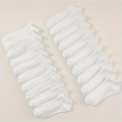 20 Pairs Low Cut Ankle Socks Women's Stockings & Hosiery