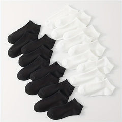 20 Pairs Low Cut Ankle Socks Women's Stockings & Hosiery