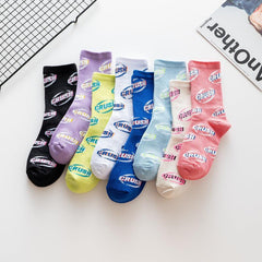 8 Pairs Letter Pattern Women's Socks Mixed Pack
