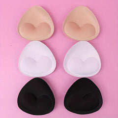 3 Pairs Reusable Bra Insert Pads Anti-Convex Enhancer Women's Lingerie