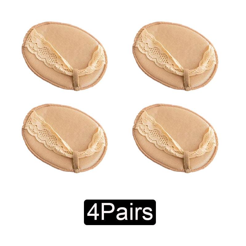4 Pairs Forefoot Cushion Pads High Heel Insoles Invisible Socks