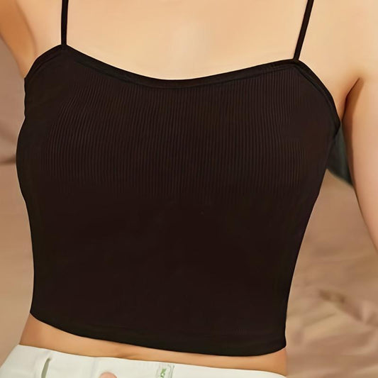 Solid Backless Cami Top Women's Lingerie
