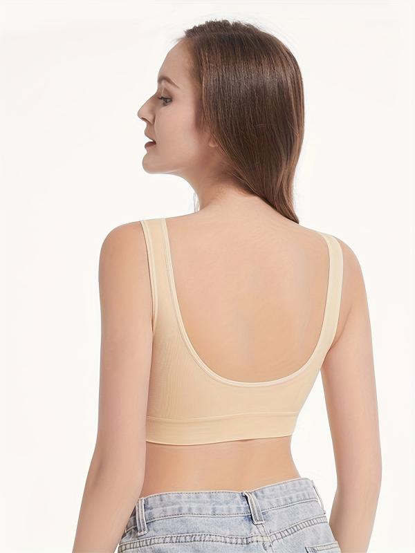 3pcs Seamless Solid Sports Bras Yoga Fitness Bra Women's Lingerie