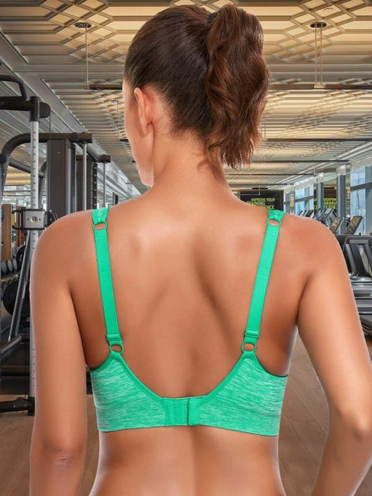 Ribbed Knit Sports Tank Top Bra for Women