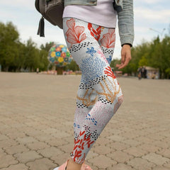 Floral Print High Rise Slim Fit Yoga Leggings