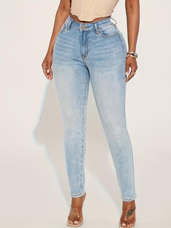 Women's Plus Button Fly High Rise Skinny Jeans