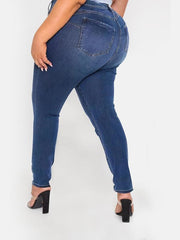 Women's Plus Ripped High Rise Skinny Jeans