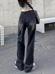 Women's Plus Star Print Wide Leg Jeans
