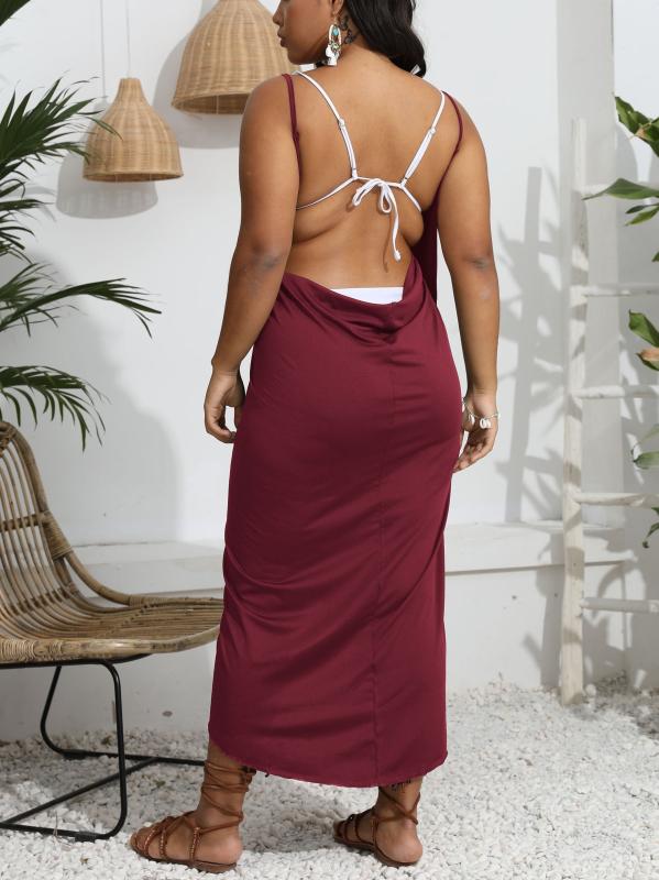 Sexy Plus Size Wrap Beachwear Cover Up