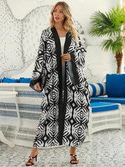 Boho Kimono Plus Size Long Sleeve Loose Cover Up
