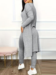 Women's Plus Size Solid 3 Piece Set: Cardigan, Tank Top & Pants
