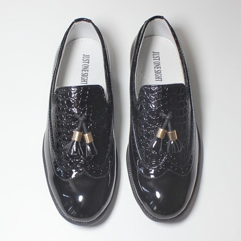 Boys Tassel Loafers PU Leather Slip On Shoes For Party
