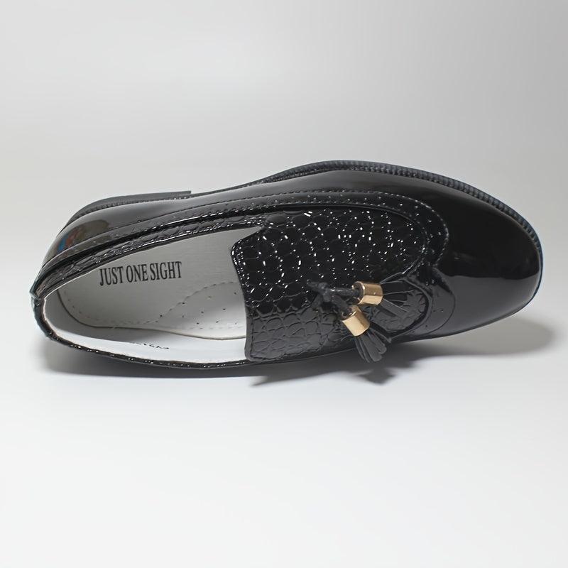 Boys Tassel Loafers PU Leather Slip On Shoes For Party