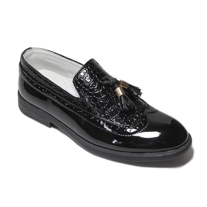 Boys Tassel Loafers PU Leather Slip On Shoes For Party
