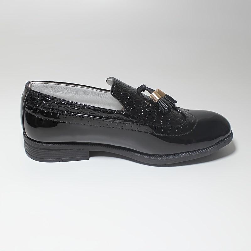 Boys Tassel Loafers PU Leather Slip On Shoes For Party