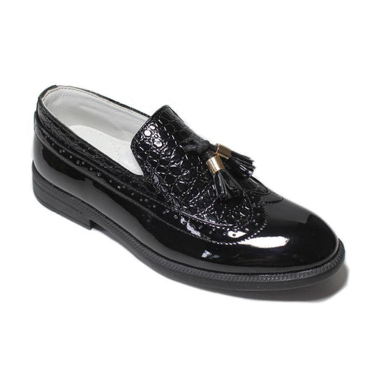 Boys Tassel Loafers PU Leather Slip On Shoes For Party