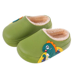 Kids Cartoon Fleece House Shoes Soft Non-Slip Indoor Walking Shoes