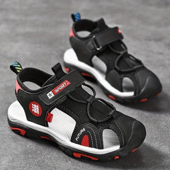 Kids Closed Toe Hollow Out Wedge Sandals