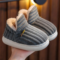 Boys' Fleece House Shoes Non Slip Soft Bottom Indoor Autumn Winter