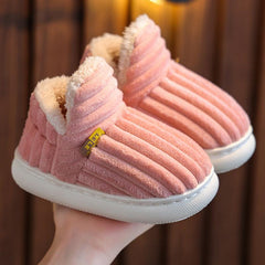 Boys' Fleece House Shoes Non Slip Soft Bottom Indoor Autumn Winter