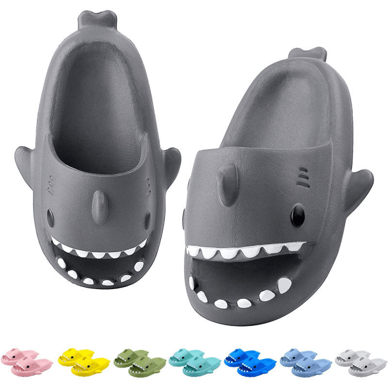 Kids Shark Slides Quick Dry Shower Slippers