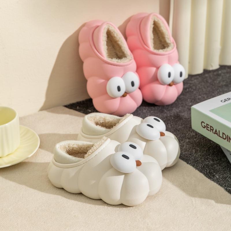 JIAGEYA Boy's Graphic Cozy Slippers Plush Comfy Non slip Home Shoes