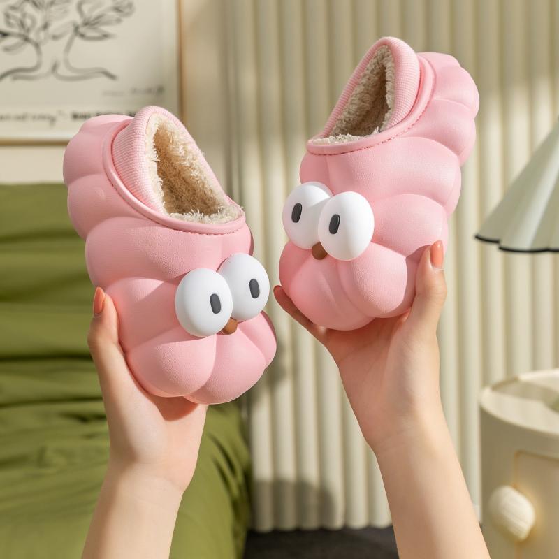 JIAGEYA Boy's Graphic Cozy Slippers Plush Comfy Non slip Home Shoes