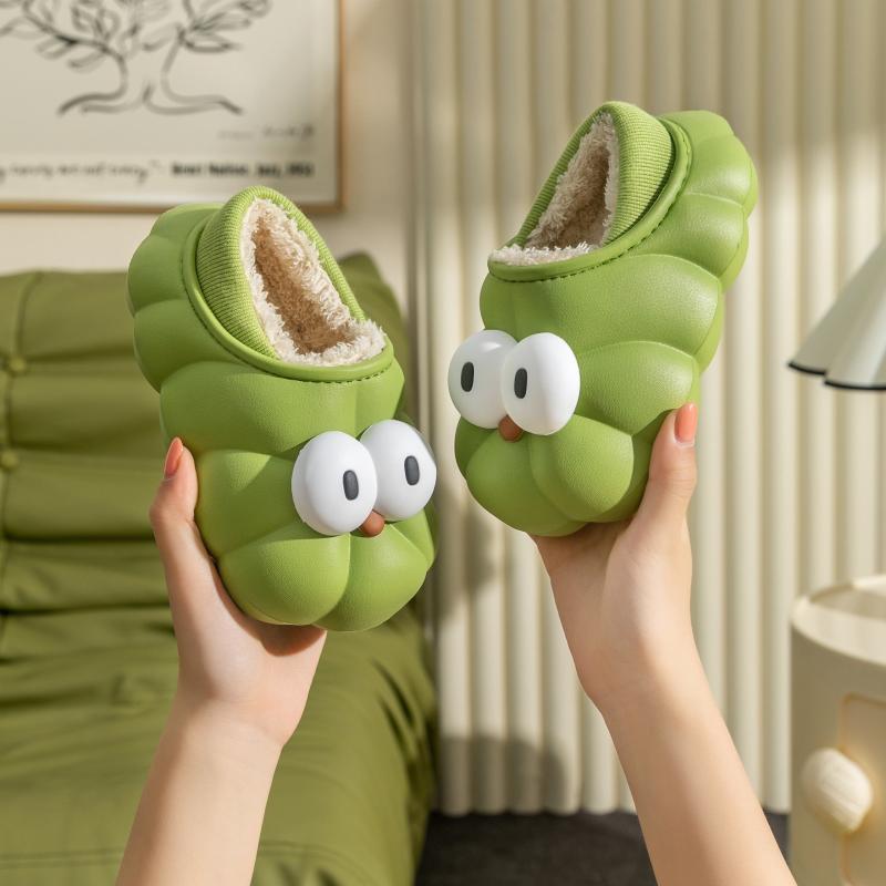 JIAGEYA Boy's Graphic Cozy Slippers Plush Comfy Non slip Home Shoes
