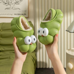 JIAGEYA Boy's Graphic Cozy Slippers Plush Comfy Non slip Home Shoes