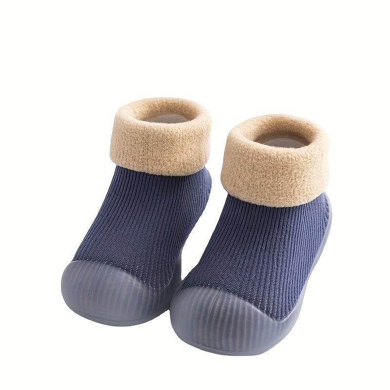 Boys Non Slip House Shoes Soft Bottom Walking Shoes for Autumn Winter
