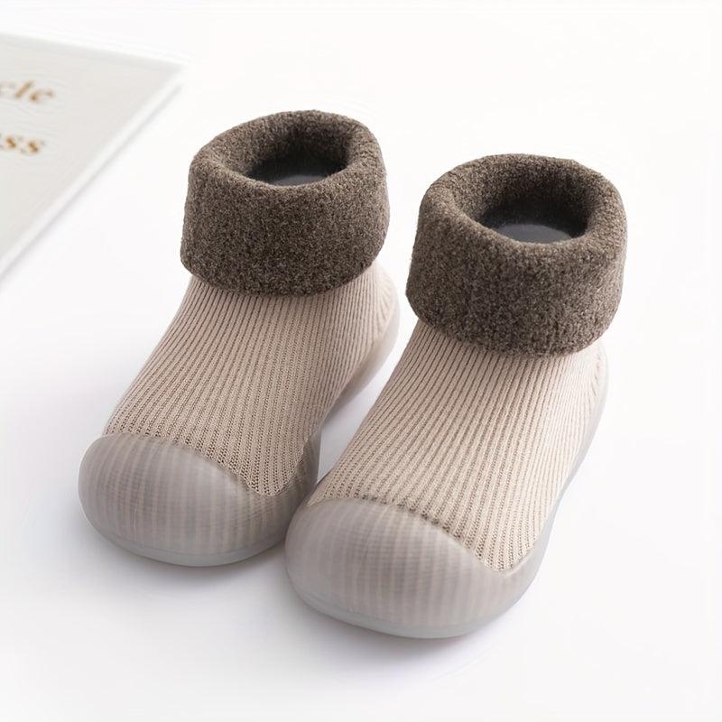 Boys Non Slip House Shoes Soft Bottom Walking Shoes for Autumn Winter