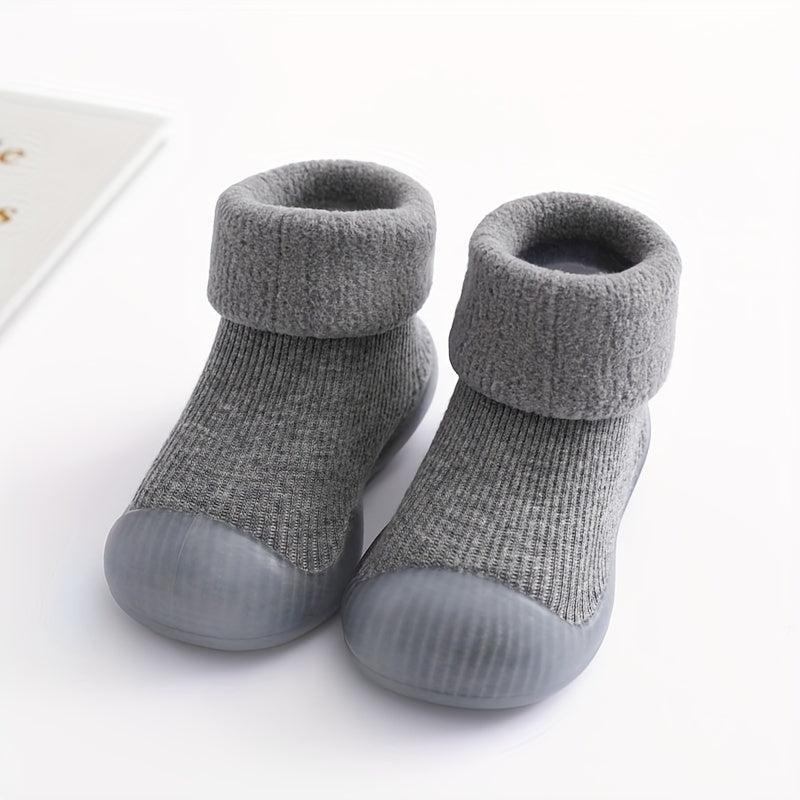 Boys Non Slip House Shoes Soft Bottom Walking Shoes for Autumn Winter