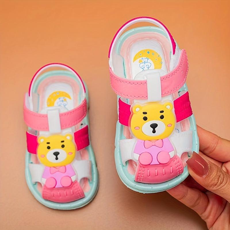 Kids Cartoon Bear Sandals - Boys Casual Slippers