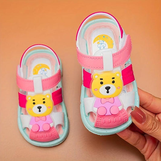 Kids Cartoon Bear Sandals - Boys Casual Slippers