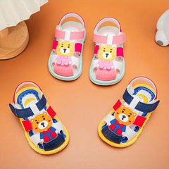 Kids Cartoon Bear Sandals - Boys Casual Slippers