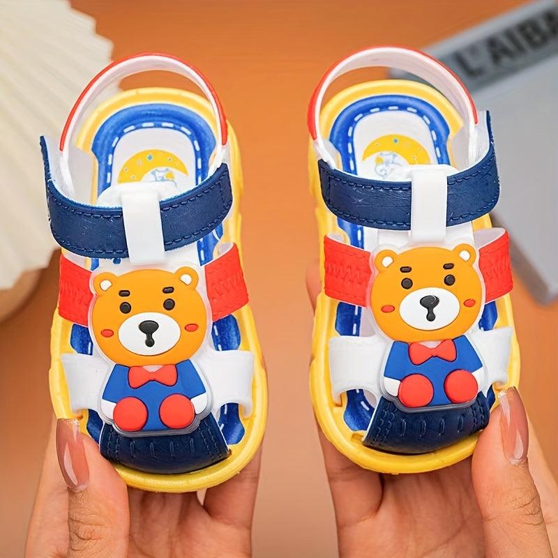 Kids Cartoon Bear Sandals - Boys Casual Slippers