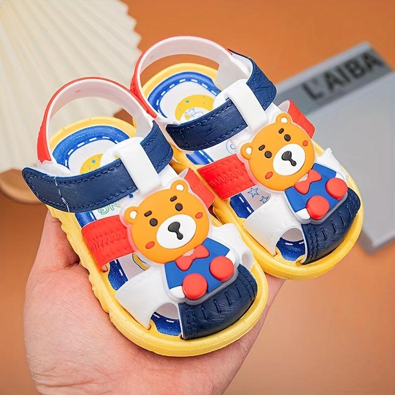 Kids Cartoon Bear Sandals - Boys Casual Slippers