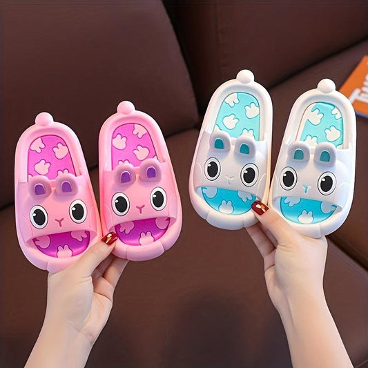 JIAGEYA Boys Cartoon Rabbit Slippers Non Slip Lightweight Open Toe Slippers