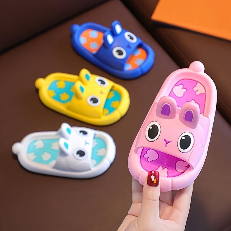 JIAGEYA Boys Cartoon Rabbit Slippers Non Slip Lightweight Open Toe Slippers