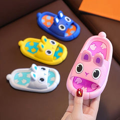 JIAGEYA Boys Cartoon Rabbit Slippers Non Slip Lightweight Open Toe Slippers