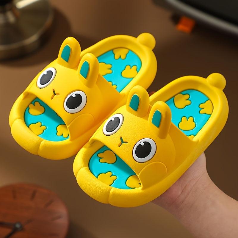 JIAGEYA Boys Cartoon Rabbit Slippers Non Slip Lightweight Open Toe Slippers